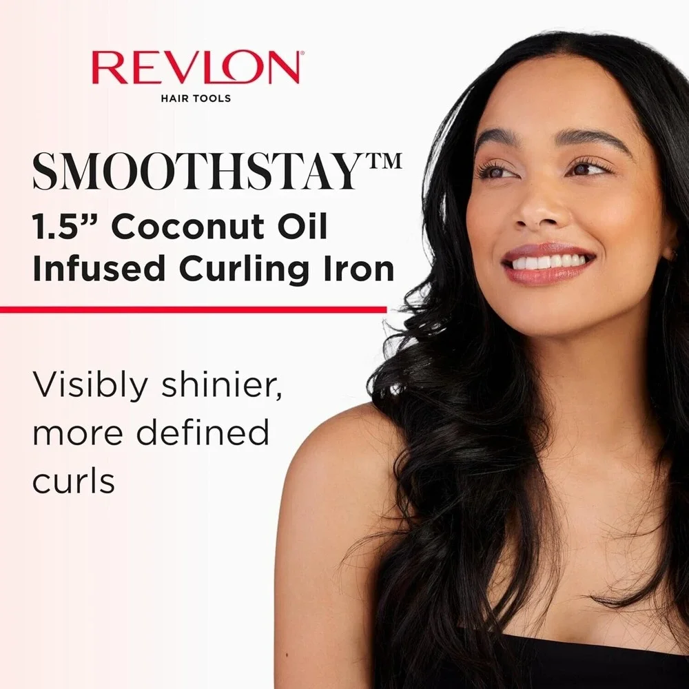 Revlon Smoothstay Coconut Oil Infused Curling Iron 1 1/2